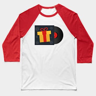 Retro Vinyl Music | Vintage Christmas Present Baseball T-Shirt